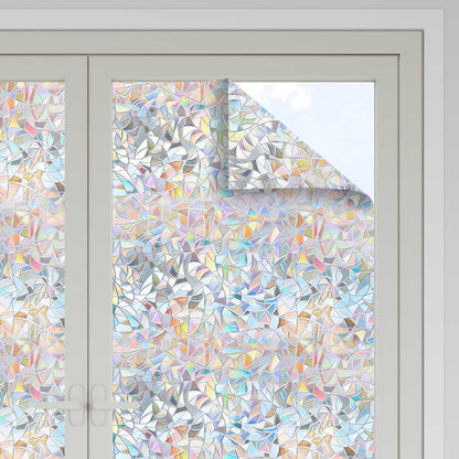 Fensterfolien 3 Stk. Matt 3D Regenbogen-Muster PVC