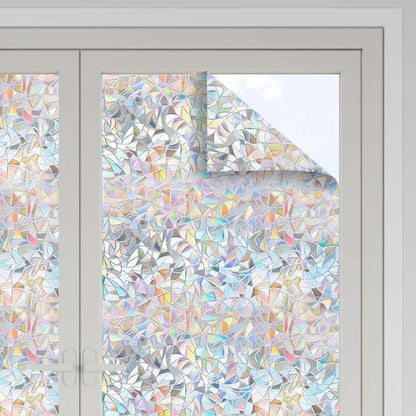 Fensterfolien 3 Stk. Matt 3D Regenbogen-Muster PVC
