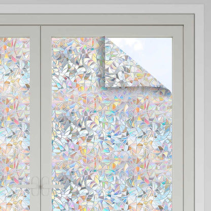 Fensterfolien 5 Stk. Matt 3D Regenbogen-Muster PVC