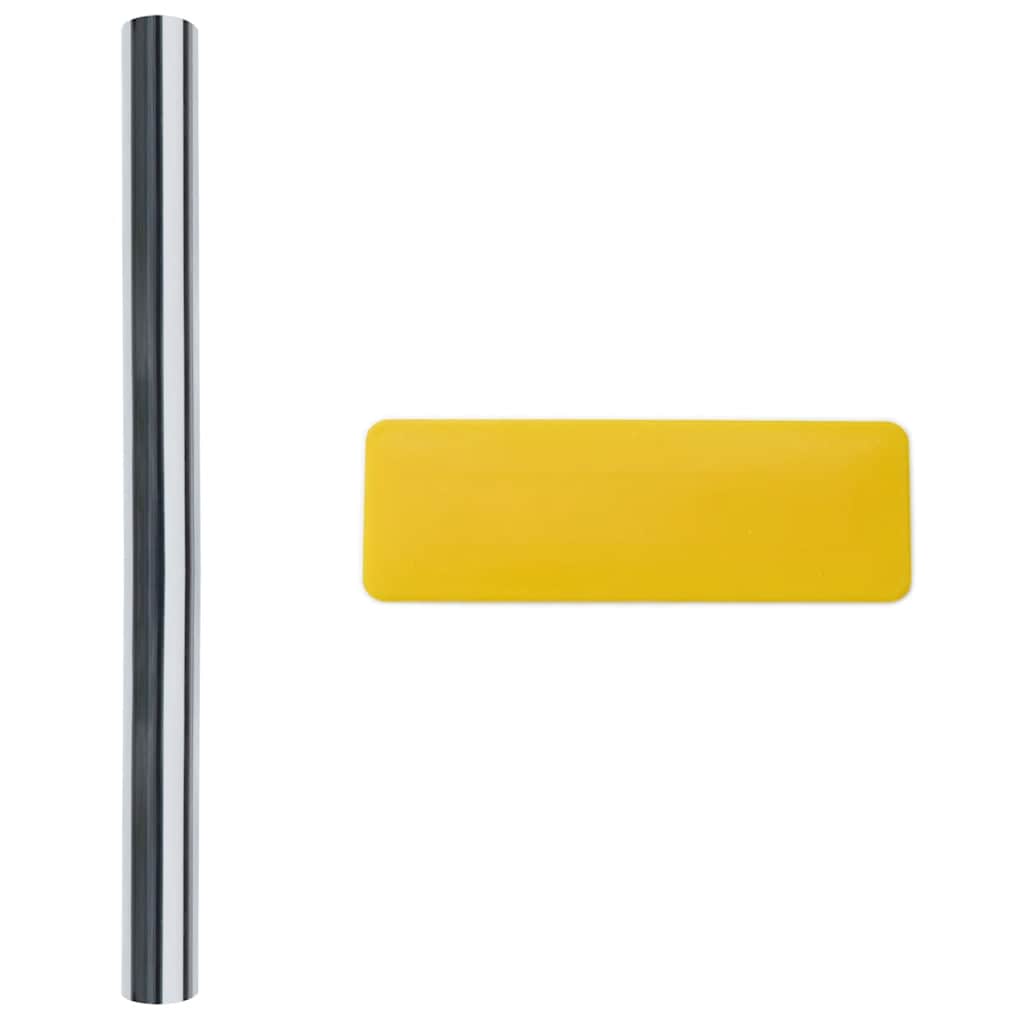 Sonnenschutzfolien 3 Stk. Statisch Reflektierend Silbern PVC