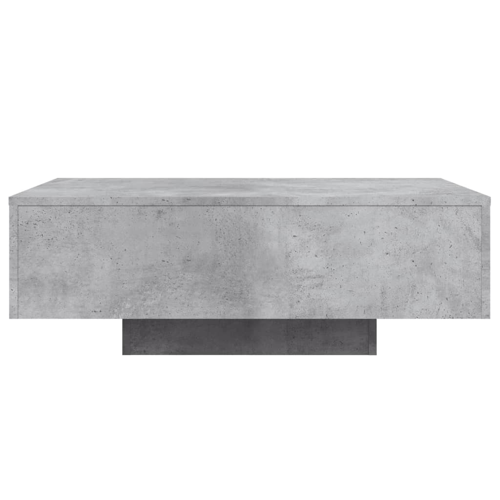 Couchtisch mit LED-Leuchten Betongrau 85x55x31 cm