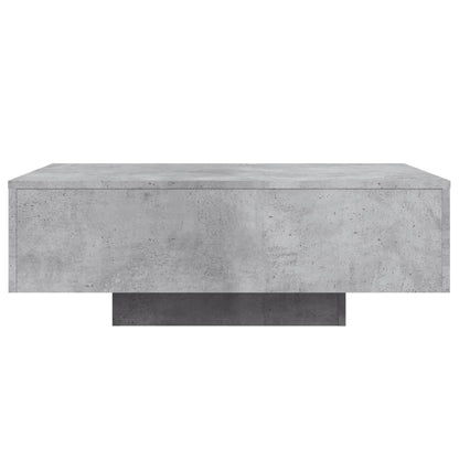 Couchtisch mit LED-Leuchten Betongrau 85x55x31 cm