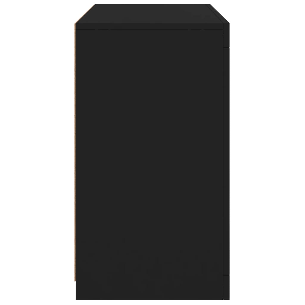 Sideboard mit LED-Leuchten Schwarz 60,5x37x67 cm