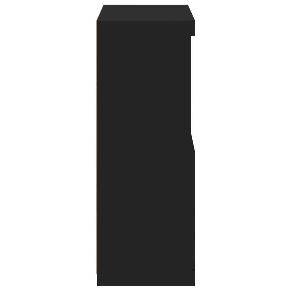 Sideboard mit LED-Leuchten Schwarz 60,5x37x100 cm