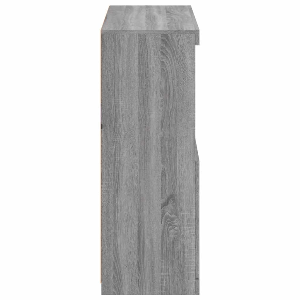 Sideboard mit LED-Leuchten Grau Sonoma 81x37x100 cm