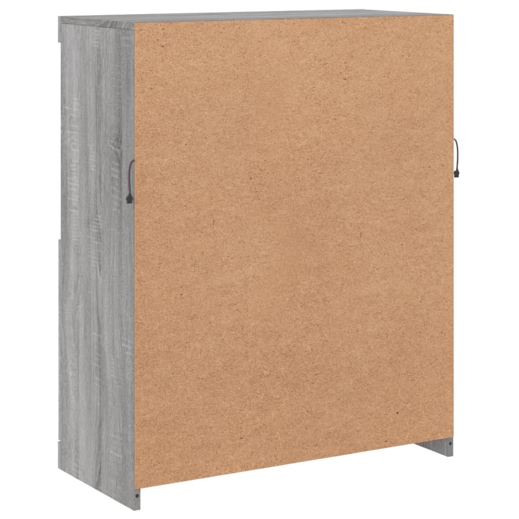 Sideboard mit LED-Leuchten Grau Sonoma 81x37x100 cm