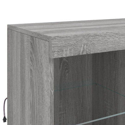 Sideboard mit LED-Leuchten Grau Sonoma 81x37x100 cm