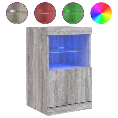 Sideboard mit LED-Leuchten Grau Sonoma 41x37x67 cm
