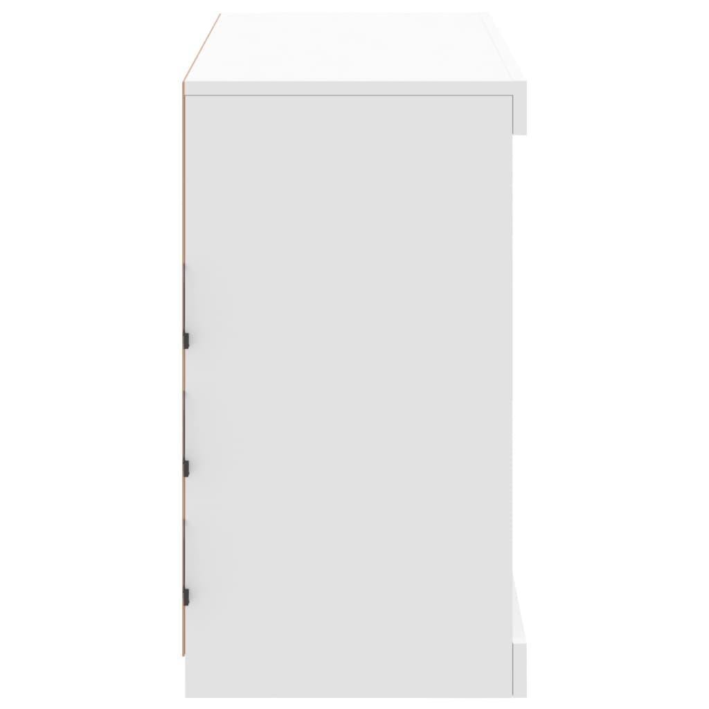 Sideboard mit LED-Leuchten Weiß 81x37x67 cm