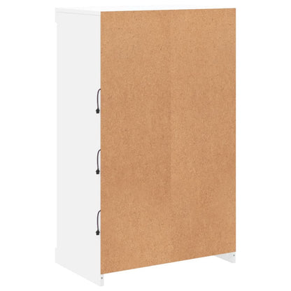 Sideboard mit LED-Leuchten Weiß 60,5x37x100 cm