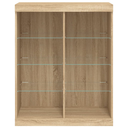 Sideboard mit LED-Leuchten Sonoma-Eiche 81x37x100 cm