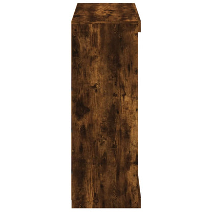 Sideboard mit LED-Leuchten Räuchereiche 81x37x100 cm