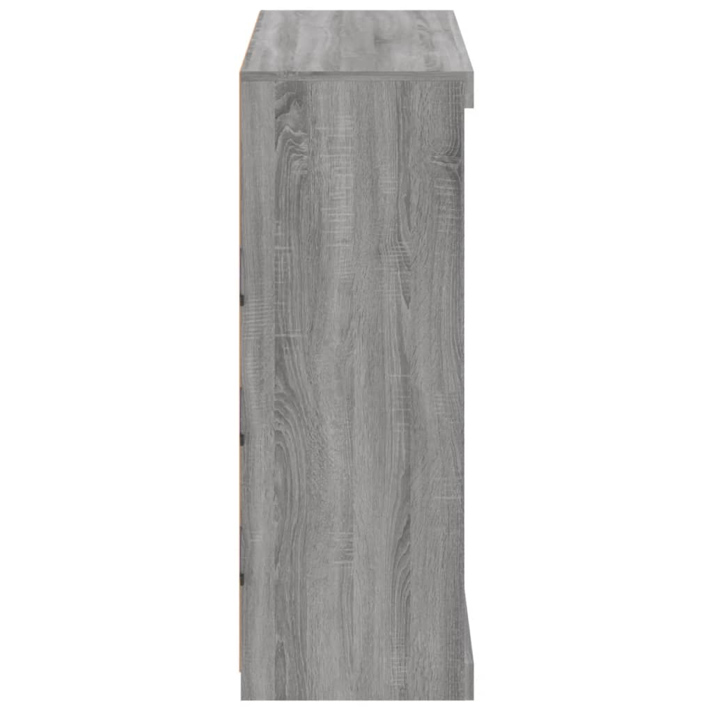 Sideboard mit LED-Leuchten Grau Sonoma 81x37x100 cm