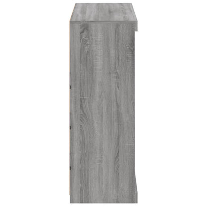 Sideboard mit LED-Leuchten Grau Sonoma 81x37x100 cm