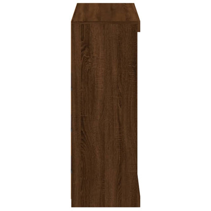 Sideboard mit LED-Leuchten Braun Eichen-Optik 81x37x100 cm