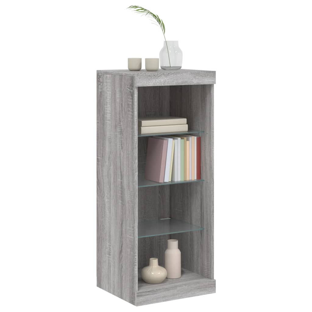 Sideboard mit LED-Leuchten Grau Sonoma 41x37x100 cm