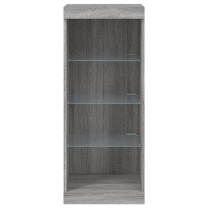 Sideboard mit LED-Leuchten Grau Sonoma 41x37x100 cm