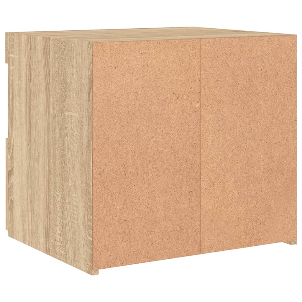 Nachttische mit LED-Leuchten 2 Stk. Sonoma Eiche 50x40x45 cm