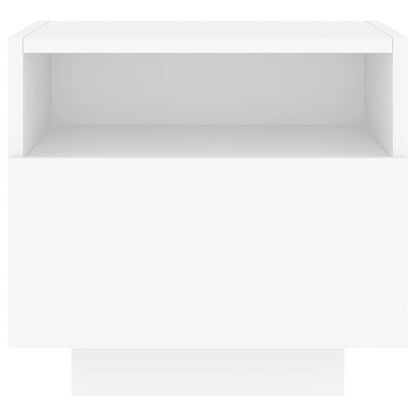 Nachttisch mit LED-Leuchten Weiß 40x39x37 cm