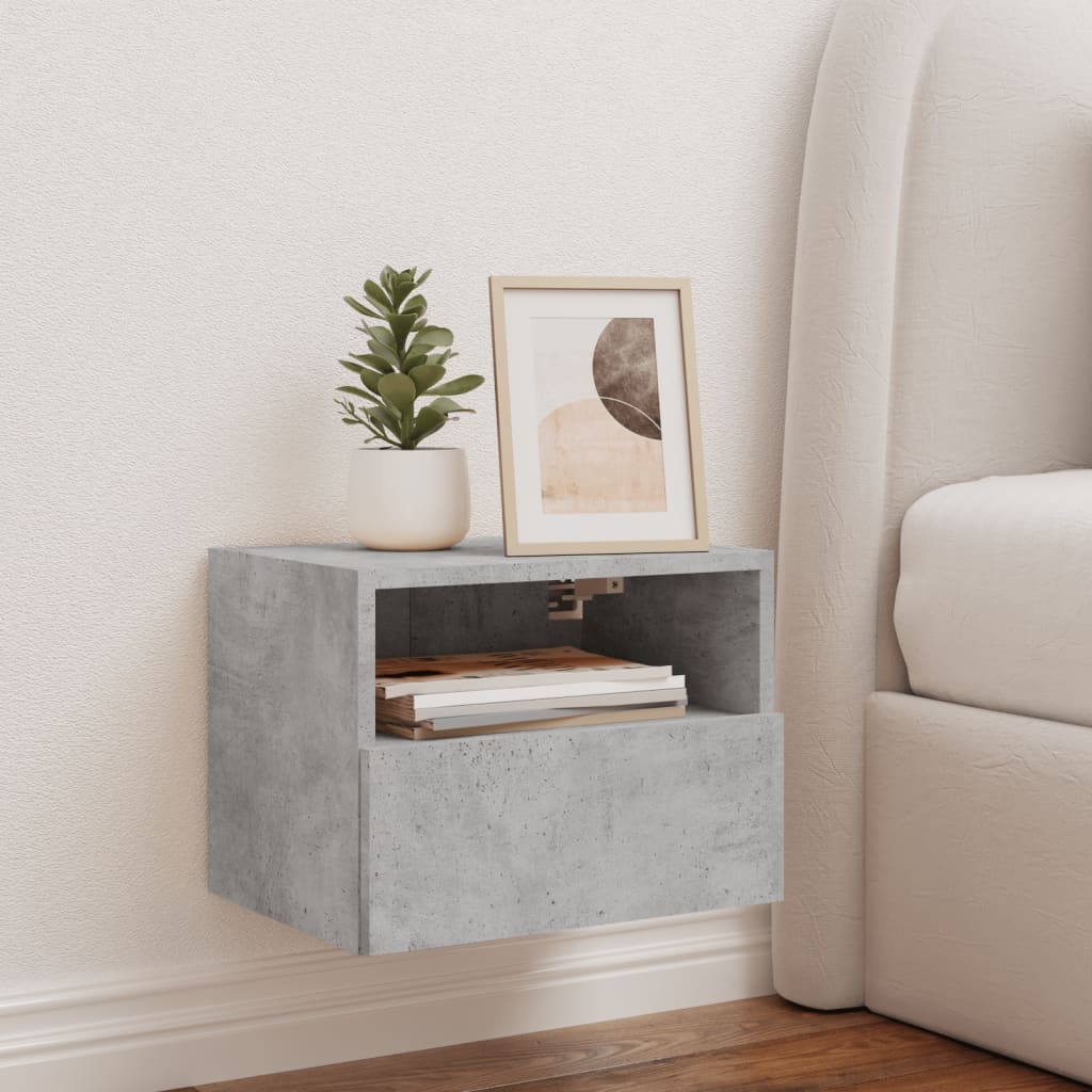 TV-Wandschrank Betongrau 40x30x30 cm Holzwerkstoff