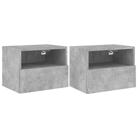 TV overskabe 2 stk Betongrå 40x30x30 cm træmateriale