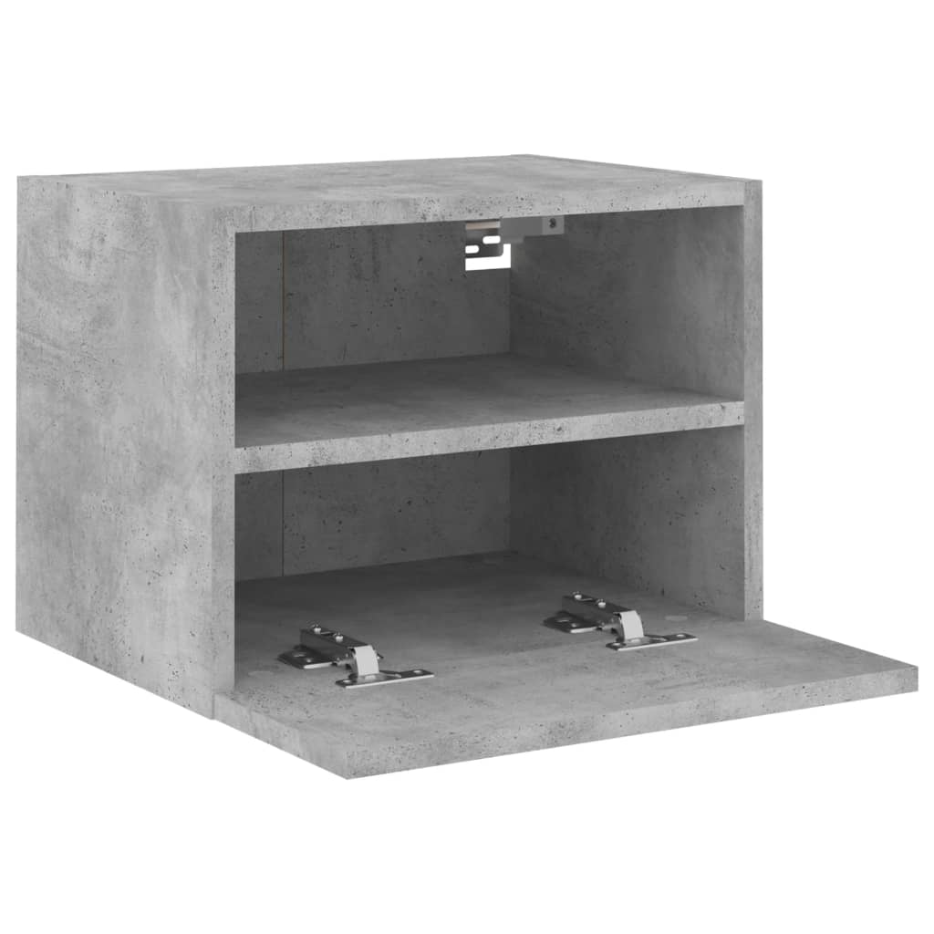 TV overskabe 2 stk Betongrå 40x30x30 cm træmateriale