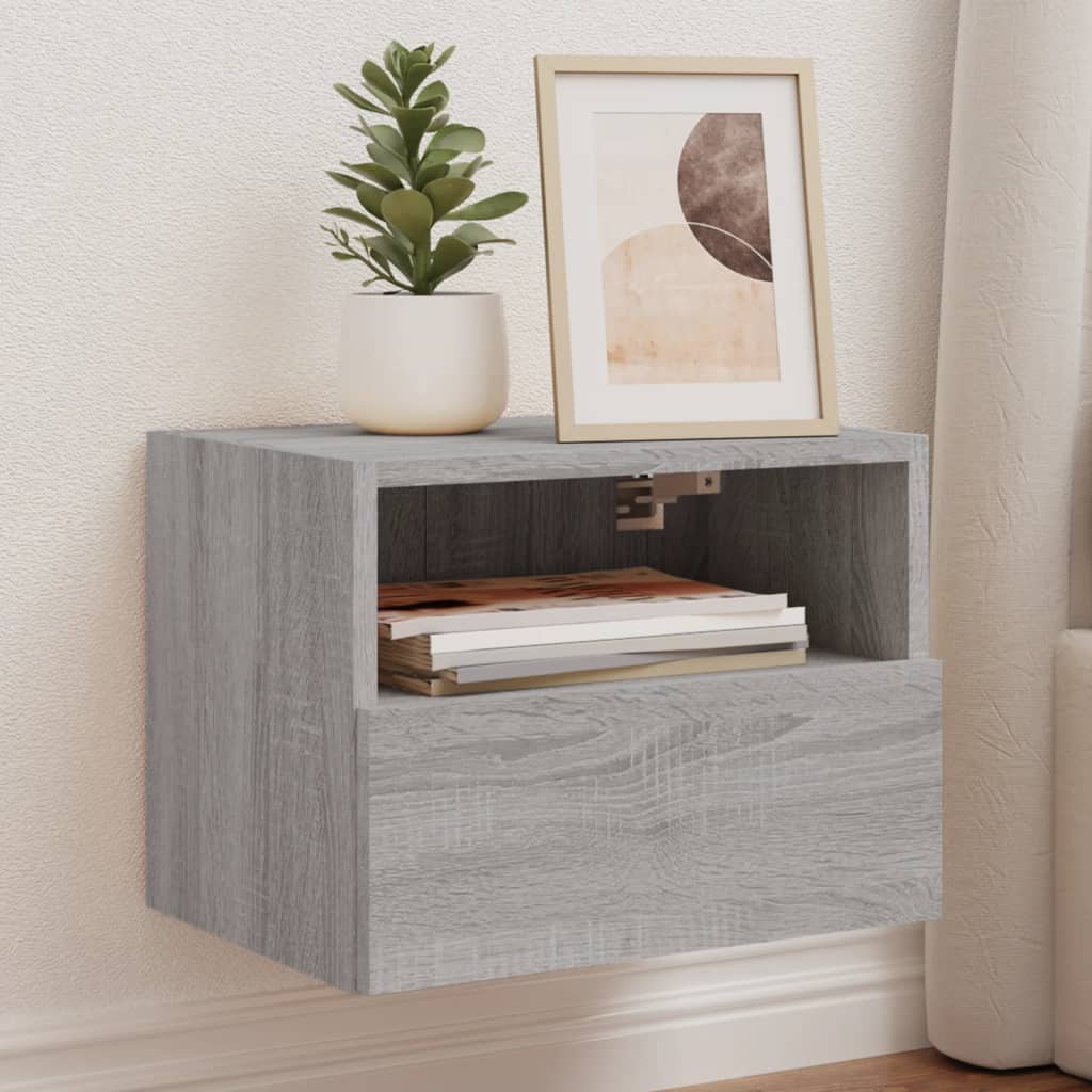 TV overskabe 2 stk Grå Sonoma 40x30x30 cm træmateriale