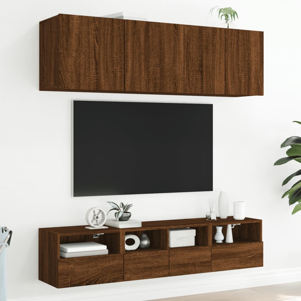 TV overskabe 2 stk Brun eg look 40x30x30 cm