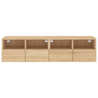 TV-Wandschränke 2 Stk. Sonoma-Eiche 60x30x30 cm Holzwerkstoff