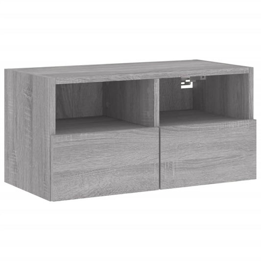 TV vægskab grå Sonoma 60x30x30 cm træmateriale