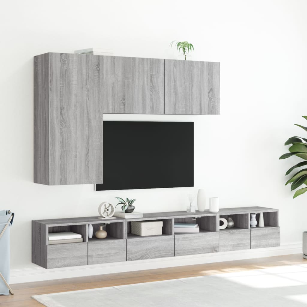 TV vægskab grå Sonoma 60x30x30 cm træmateriale