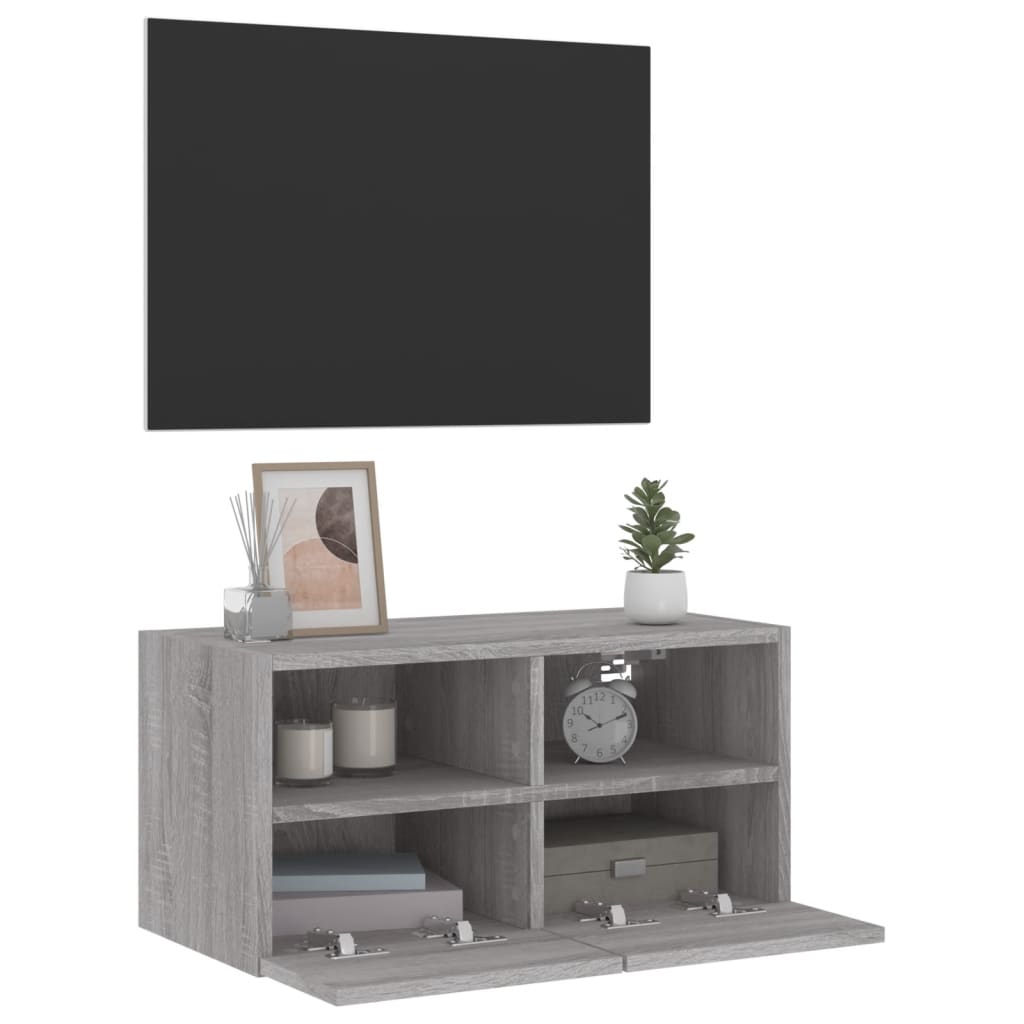 TV vægskab grå Sonoma 60x30x30 cm træmateriale