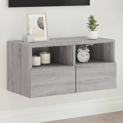 TV vægskab grå Sonoma 60x30x30 cm træmateriale