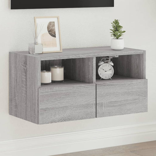 TV vægskab grå Sonoma 60x30x30 cm træmateriale