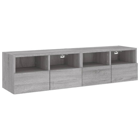 TV overskabe 2 stk Grå Sonoma 60x30x30 cm træmateriale
