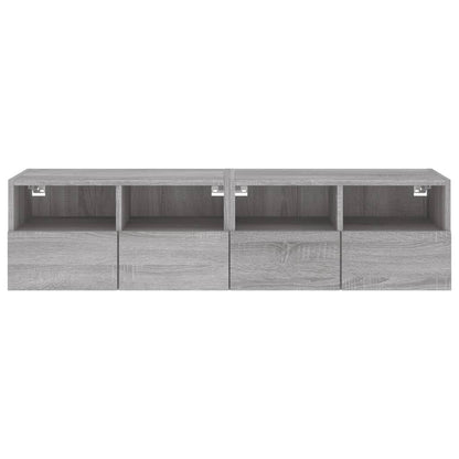 TV overskabe 2 stk Grå Sonoma 60x30x30 cm træmateriale