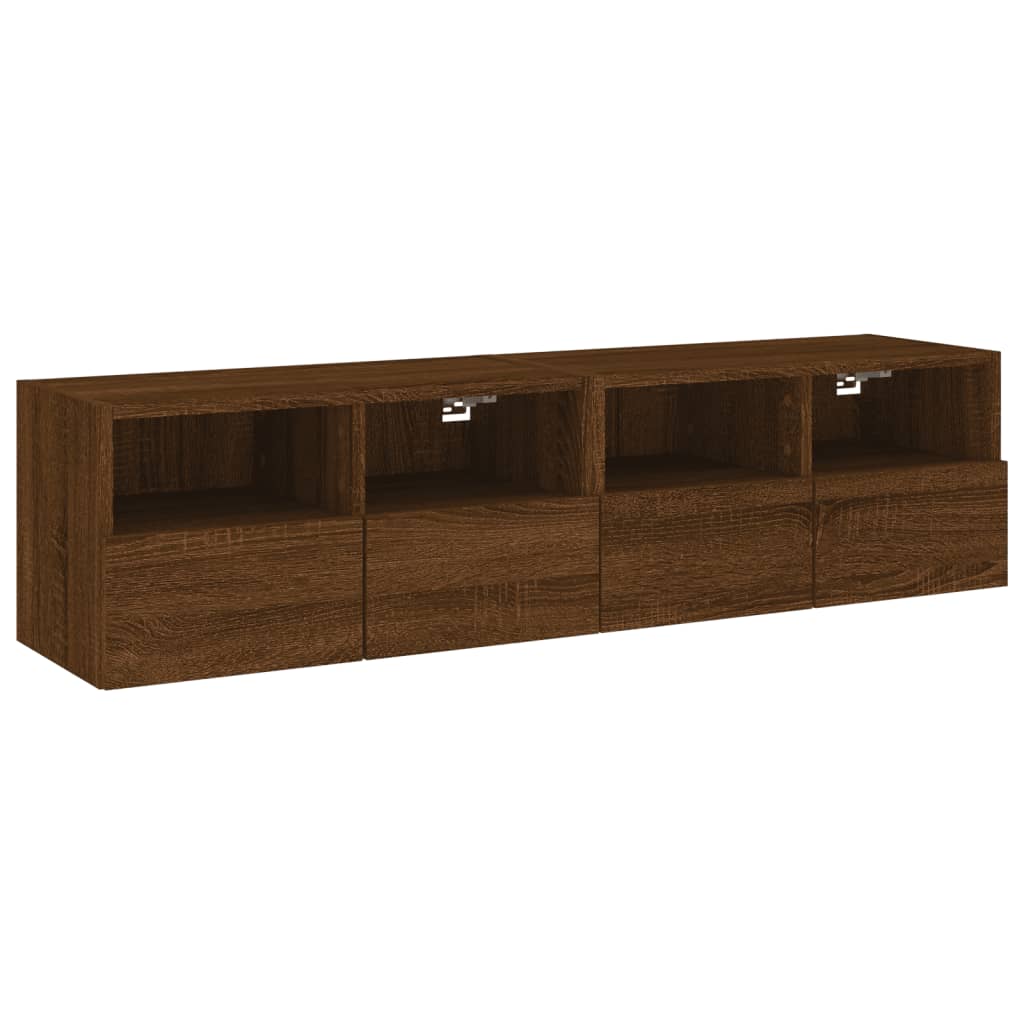 TV overskabe 2 stk Brun eg look 60x30x30 cm