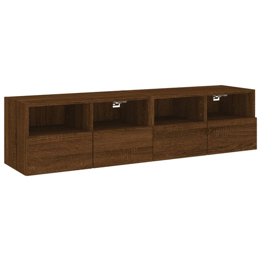 TV overskabe 2 stk Brun eg look 60x30x30 cm