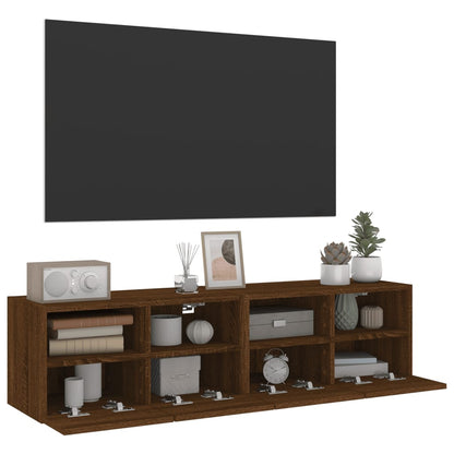 TV overskabe 2 stk Brun eg look 60x30x30 cm