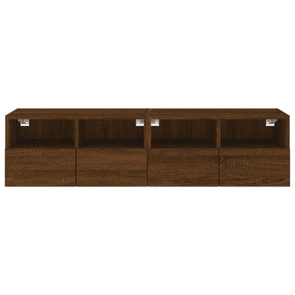 TV overskabe 2 stk Brun eg look 60x30x30 cm