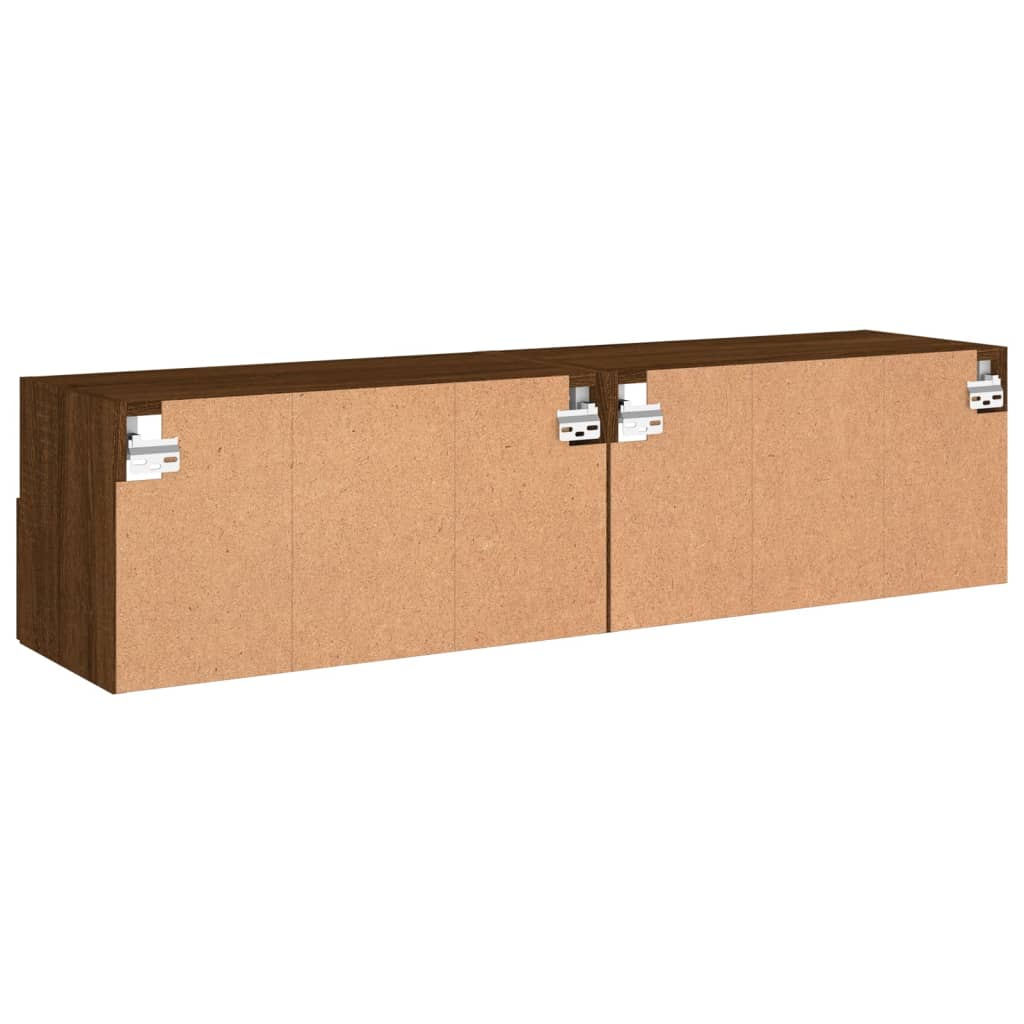 TV overskabe 2 stk Brun eg look 60x30x30 cm