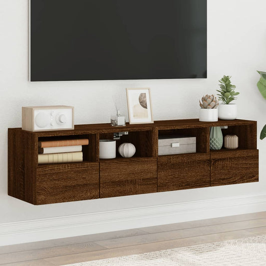 TV overskabe 2 stk Brun eg look 60x30x30 cm