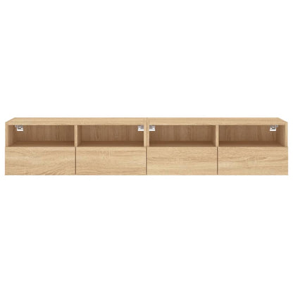 TV-Wandschränke 2 Stk. Sonoma-Eiche 80x30x30 cm Holzwerkstoff