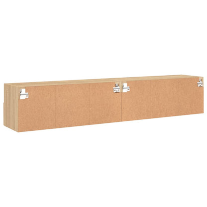 TV-Wandschränke 2 Stk. Sonoma-Eiche 80x30x30 cm Holzwerkstoff