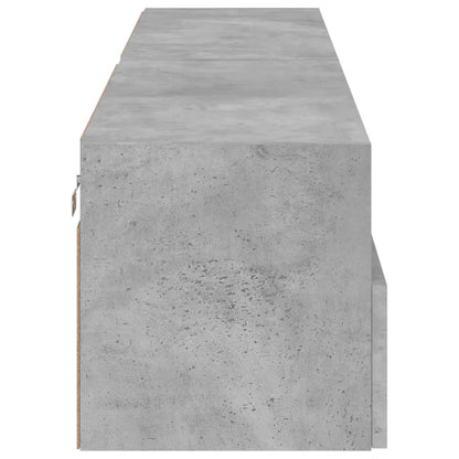 TV-Wandschränke 2 Stk. Betongrau 80x30x30 cm Holzwerkstoff