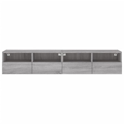 TV-Wandschränke 2 Stk. Grau Sonoma 80x30x30 cm Holzwerkstoff