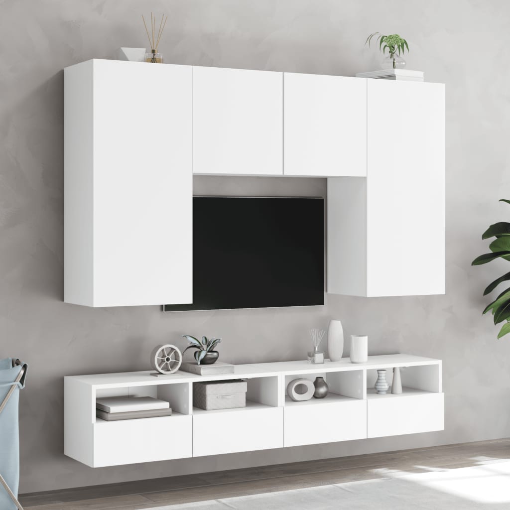TV overskab hvid 100x30x30 cm træmateriale