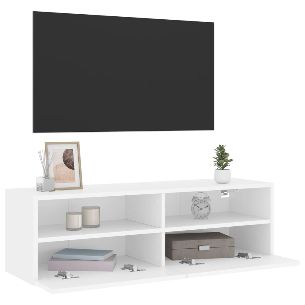 TV overskab hvid 100x30x30 cm træmateriale