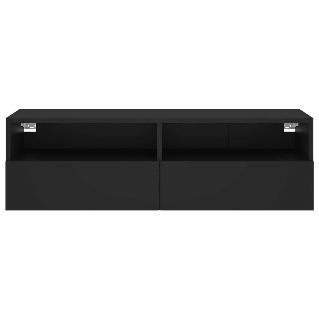 TV-Wandschrank Schwarz 100x30x30 cm Holzwerkstoff