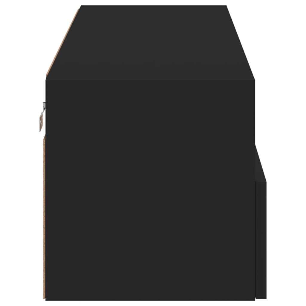 TV-Wandschrank Schwarz 100x30x30 cm Holzwerkstoff